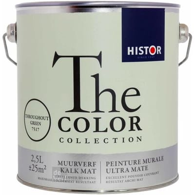 Histor The Color Collection Muurverf Kalkmat - Throughout Green - 2,5 liter
