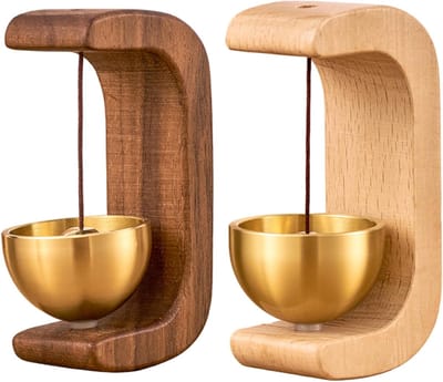Deurbel Set - Winkel Bel - Gasten Melder - Magnetische Bevestiging - 4x2.5x7.5cm - Hout Metaal