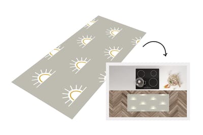 Keukenloper - Loper keuken - Zon - Boho - Patronen - 120x50 cm - Keukenloper vinyl