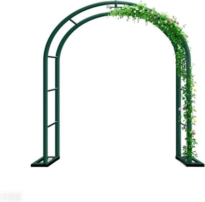 Metalen Prieel Boog - Tuinboog Klimplanten - Tuin Decoratie - Roestvrije Coating - 400 x 250 cm - Groen