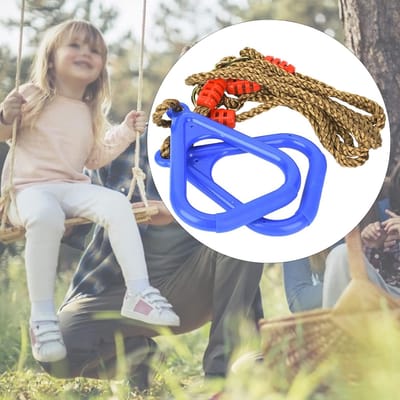 Gymringen Kinderen - Oefenringen Klimringen - Krachtopbouw Spelen - Verstelbaar Touwontwerp - 1.4m Touwen - Blauw