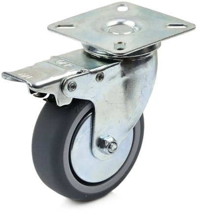 GEKO Zwenkwiel met rem - 75mm - Schokabsorberend - Geluidsarm - 60 kg draagvermogen