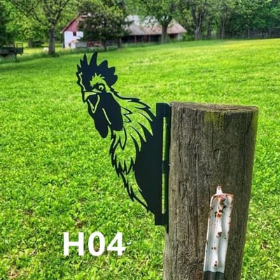 Tuin Boerderij Gluren Koe Kippen Schapen Metalen Tuin Hanger Decoratie Yard Art Decor Gluren Koe Metalen Kunst, Gluren Koe Ornament H04(high quality) green