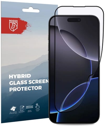 Rosso Hybrid Glass Geschikt voor Apple iPhone 16 Pro Max - PMMA Glas Screen Protector - Plexiglas - Ultradun - Beschermlaag - Ultra Clear