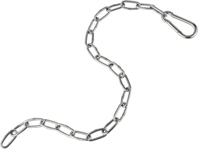 Gym Handvat Bevestiging - Fitness Ketting - Krachttraining Thuis - Met Verlengketting - 60 cm - Zilver