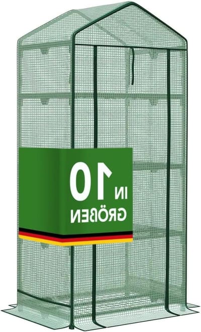 Folie kas - Plantenkas - Groenten en kruiden - UV-bestendig - 49x69x160 cm - Wit