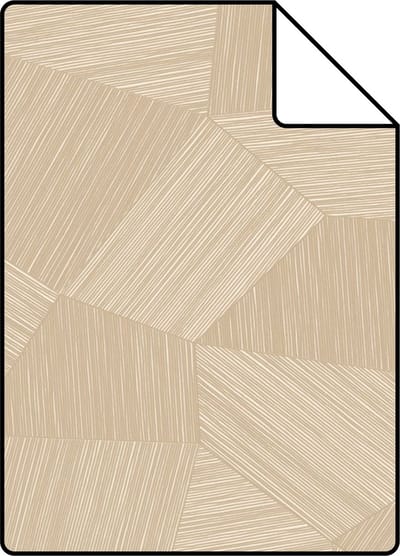 Proefstaal Origin Wallcoverings behang grafisch 3D motief zandkleurig - 26,5 x 21 cm - 347983-S