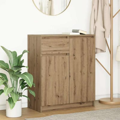 vidaXL - Dressoir - lade - 71x35x84 - cm - spaanplaat - artisanaal - eikenkleurig