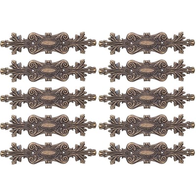 10 stuks Hoekbeschermers Vintage Exquise Legering Hoekbeschermer met Schroeven voor Houten Kist Boek Scrapbook Fotoalbum gray