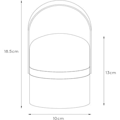 Lucide LITTLE JOE - Oplaadbare Tafellamp Binnen/Buiten - Accu/Batterij - Ø 10 cm - LED Dimbaar - 1x0,3W 3000K - IP44 - Zwart