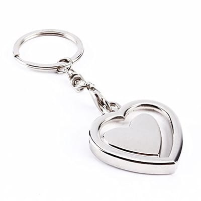 Dailygoods- Fotosleutelhanger Persoonlijk - Mini Fotolijst - Hartvorm