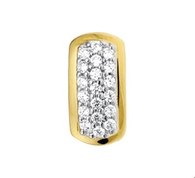 Huiscollectie 4202413 Bicolor gouden zirkonia hanger