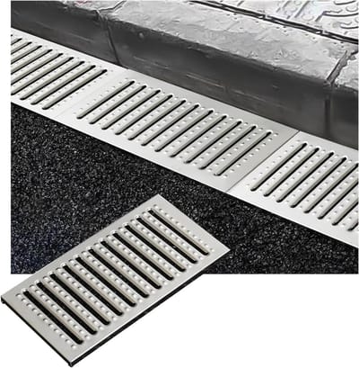 Afvoerrooster - Drainagerooster Oprit - Water Afvoeren - Roestvrij Staal - 70 x 40 x 10 cm - Zilver
