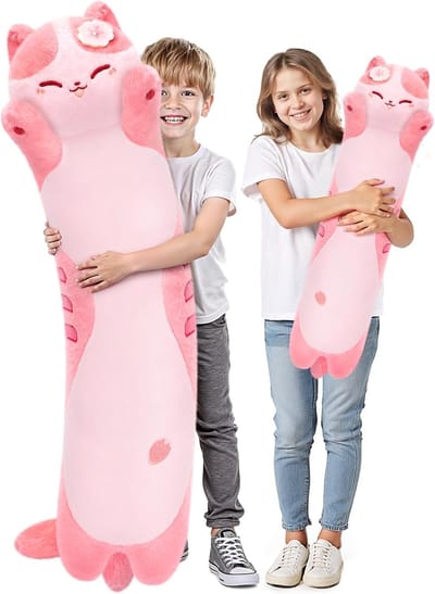 Lange Pluche Knuffel Kat - Extra Zachte Vulling en Artistiek Ontwerp