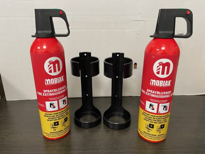 Schuimblusser, brandblusser, IFSS spray A en F Set. (2x blusser en 2x houder): voor alle beginnende branden