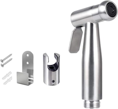 Handheld Bidet Sprayer van Roestvrij Staal met Haak, Eenvoudig te Installeren voor Persoonlijke Hygiëne en Toiletgebruik
