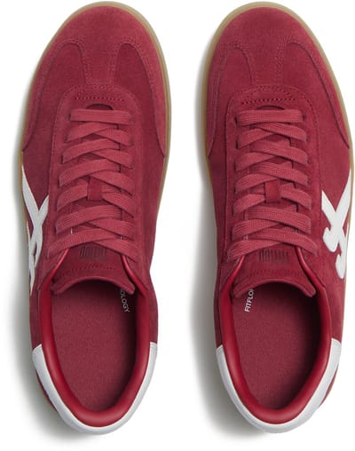 FitFlop FitFlop The Dash Mens T-Toe Suede Sneakers ROOD - Maat 45