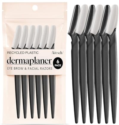 Dermaplane Scheermes voor Vrouwen - Exfoliërende Gezichtsscheerapparaat en Wenkbrauwtrimmer