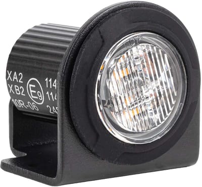 AMiO LED Waarschuwingslamp Opbouw R65 12V 24V 12W Oranje - Compacte Ronde Signaallamp voor Bedrijfsvoertuigen en Aanhangers