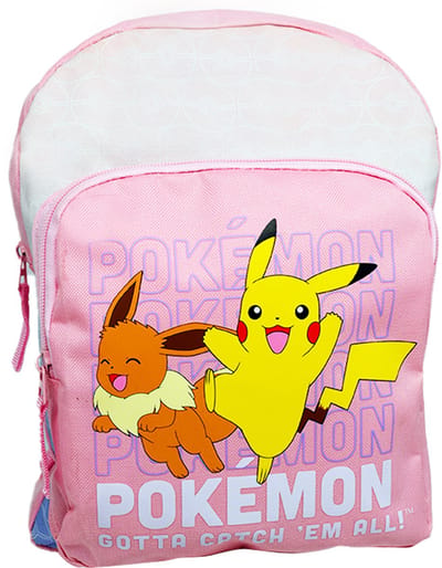 Pokémon Meisjes Rugzak Roze – 10 Liter – Met Voorvak en Rits – Pikachu & Eevee