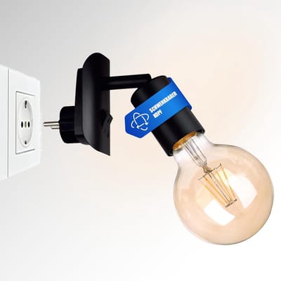 LED Insteeklamp met 4W Warm Wit E27 Lamp - Wandlamp, Leeslamp, Nachtlamp en Keukenlamp