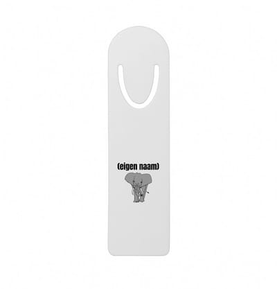 Hacebo® - olifant met eigen naam metalen boekenlegger - Olifant - olifanten liefhebbers - iemand die houdt van olifanten - verjaardag - cadeau - kado Bladwijzer boekenleggers - 12.7 cm x 3.2cm