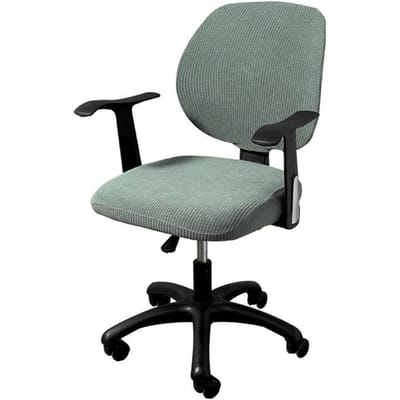 Stoel Zitvlak en Rugleuning Gesplitste 2-delige Set Waterdichte Bureaustoelhoes Computer Draaibaar Effen Kleur Elastische Stoelhoes Two Piece Set