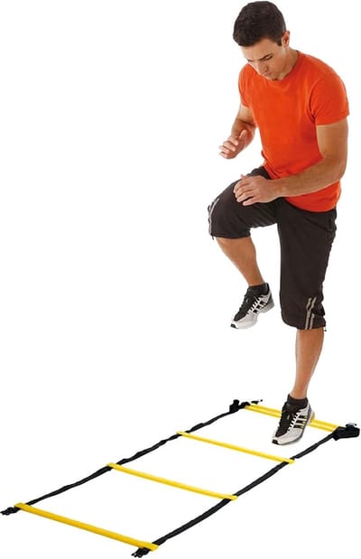 Snelheidsladder - Agility Ladder - Sport Training - Verstelbare Sportladder - 4 Meter Lang - Geel Zwart