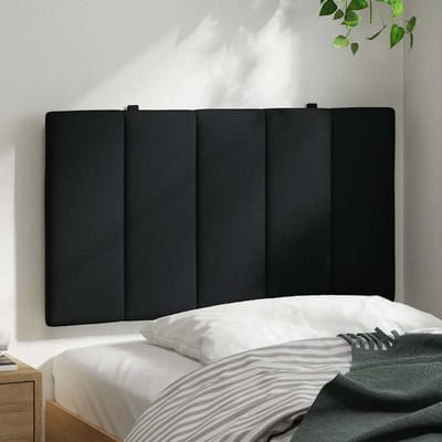 vidaXL - Hoofdbordkussen - "Hanko" - 90 - cm - stof - zwart