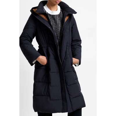 French Connection Minnie Belted Ls Coat Black Peacan Neutral Größe: L | Parkas Outlet | Damen | Schwarz