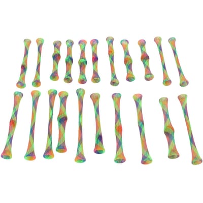 21 pcs Jouet Ressort Chat Nylon Coloré Interactif Résistant aux Griffures et aux Morsures Jouet Tube à Spirale pour Animaux de Compagnie pour beige