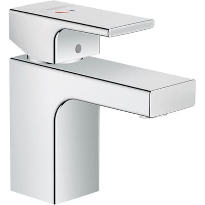 Hansgrohe Vernis Shape Eengreeps wastafelmengkraan - 70 - coolstart zinc - met PopUp - trekwaste - hoogglans chroom