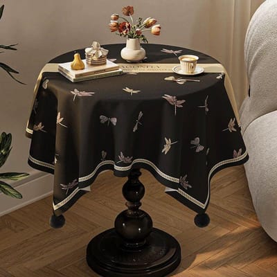 Bedrukt Velours Kleine Ronde Tafels Salontafels Dekkleed Lichte Luxe Eettafel Tafelkleed Nachtkastje Stofhoes Handdoek 60x60cm