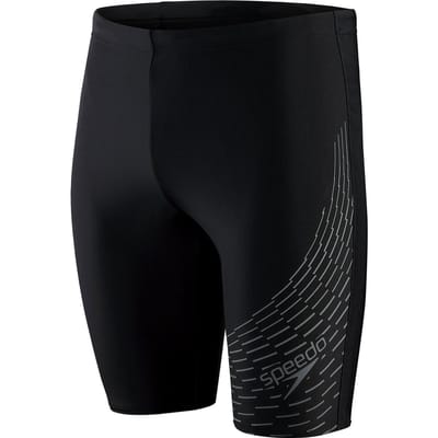 Speedo  - Maat 8/XXL - Medley Logo Jammer Zwart/Grijs Heren Sportzwembroek