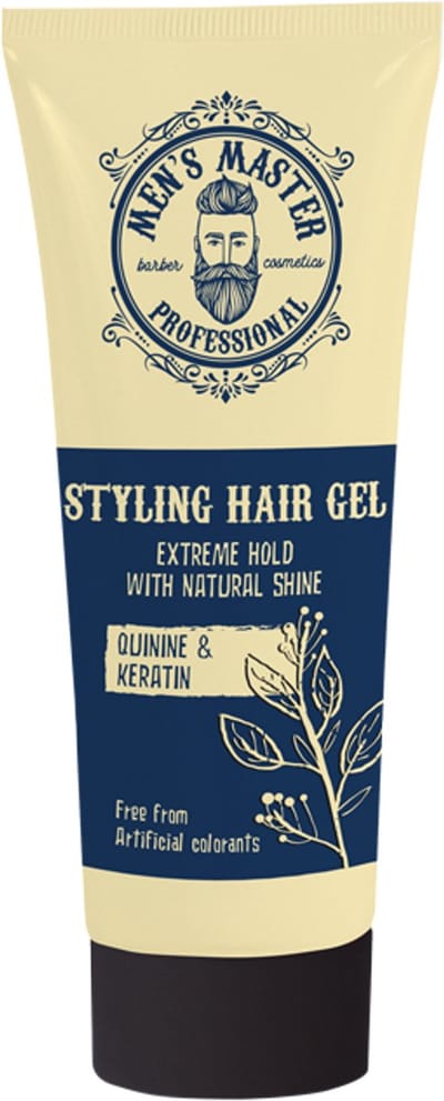 Men's Master Styling Hair Gel – Haargel met Extreme Hold, Natuurlijke Glans & Maximum Volume – met Kinine & Keratine – 100ml
