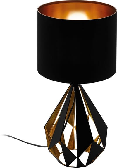EGLO Carlton 5 Tafellamp - E27 - 51 cm - Zwart/Koper
