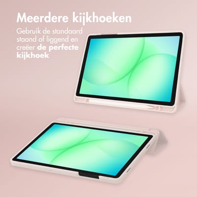 Accezz Tablet Hoes - Geschikt voor Samsung Galaxy Tab A9 Plus / Galaxy Tab A11 Plus - Smart Silicone Bookcase - Roze