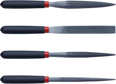 Metalen Vijlenset - Handvijlen - Metaal Bewerken - 4 Verschillende Vormen - 118 mm - Zilver