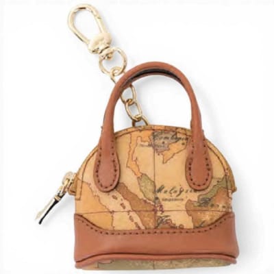 Alviero Martini 1 Classe Charm Mini-Hand Bag Natural Vrouw met Geo Classic Kaart