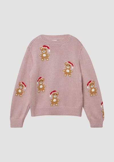 s.Oliver - female - Zachte loose fit gebreide trui met kerstmotieven