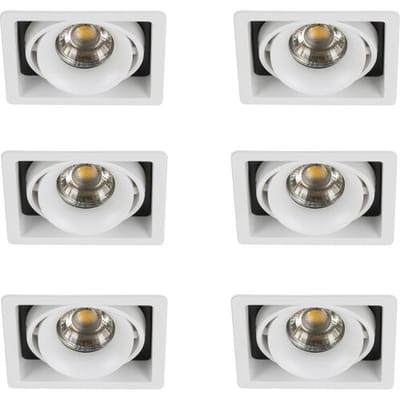 KS Verlichting Inbouwspot Bjorn 1 wit set 6 stuks