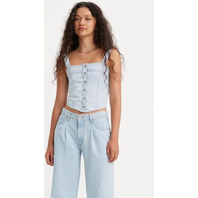 Levi's Drea Tank Top Blue Size: XS | Tanks &amp; Camis Outlet | Dames | Blauw