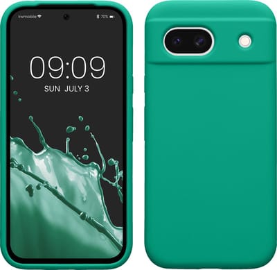 kwmobile telefoonhoesje geschikt voor Google Pixel 8a - Hoesje met siliconen coating - Smartphone case in smaragdgroen