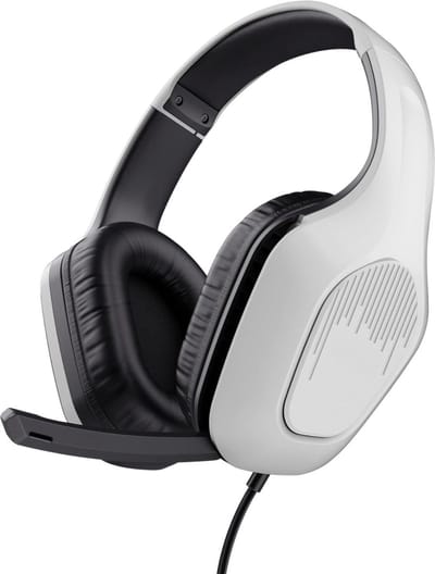 StayPowered Gaming Headset - Meeslepende Audio en Ultiem Comfort voor Lange Gamesessies - 50mm Drivers - Inklapbare Microfoon - Verstelbare Hoofdband - Zachte Over-Ear Kussens - 3.5mm Aansluiting - 2m Kabel - Wit - Levering Sneller dan Aangegeven!