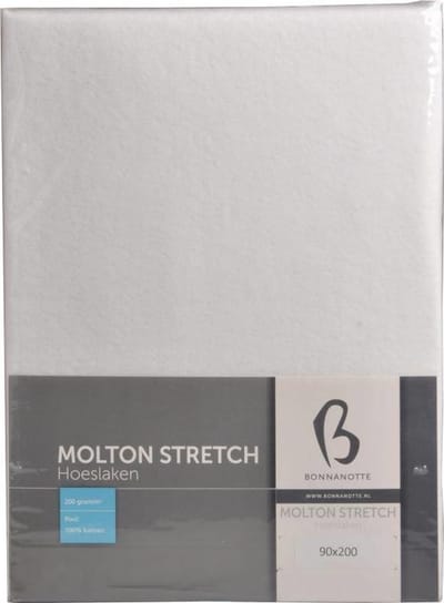 Bonnanotte Molton hoeslaken - Wit 70x200