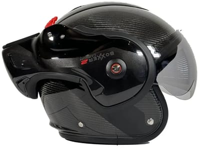 ROOF - RO9 BOXXER 2 CARBON WONDER BLACK - Maat S - Integraal helm - Scooter helm - Motorhelm - Zwart - Scooterhelmen mannen en vrouwen.