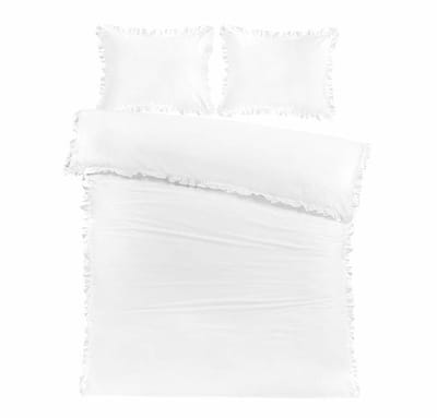 Papillon Fleur Dekbedovertrek - Tweepersoons - 200x200/220 cm - Wit