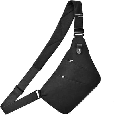 Golden crown - Heren Sling Borsttas - Crossbody Tas - Sportief en stijlvol - Zwart - Anti Cross Body - Ideaal voor dagelijks gebruik - Geschikt voor m