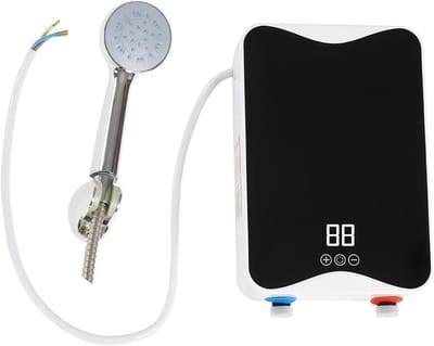 Elektrische Boiler - Doorstromer Thermostaat - Direct Warm Water - Intelligente Temperatuurregeling - 5500W - Zwart