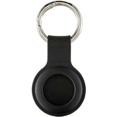 Hama Airtag Sleutelhanger Geschikt voor Apple Airtag - Krasbestendig beschermhoesje - Hoes op maat - Sleutelhanger makkelijk te bevestigen - Zwart
